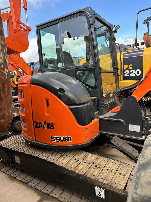 Máy xúc bánh xích mini Hitachi Zx55 đã qua sử dụng Trọng lượng 5 tấn Màu đỏ