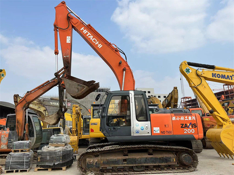 Sơn nguyên bản Hitachi ZX200 Zaxis200 Máy xúc bánh xích đã qua sử dụng Động cơ phun 20 tấn