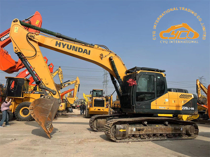 Sơn nguyên bản sử dụng Hyundai 220LC-9S Excavator 22 tấn tay hai Hyundai 220 Digger