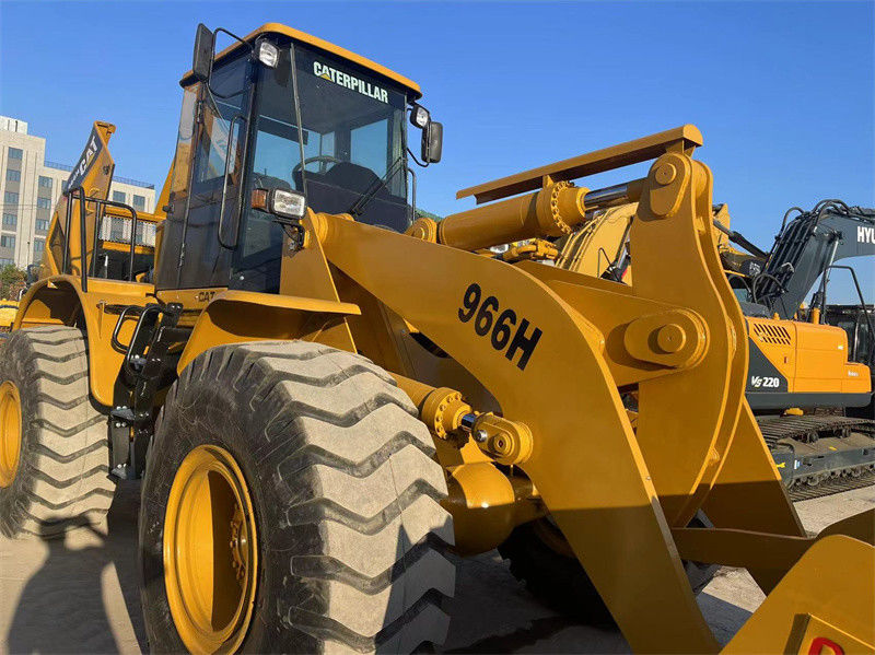 Máy tải bánh xe cũ CAT 966H Caterpillar CAT 966 Loader phía trước với động cơ diesel mạnh mẽ