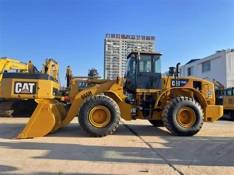 Máy tải bánh xe cũ CAT 966H Caterpillar CAT 966 Loader phía trước với động cơ diesel mạnh mẽ