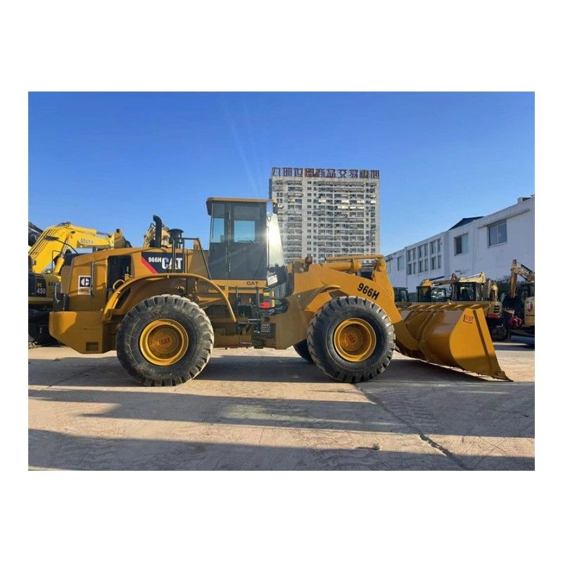 Máy tải bánh xe cũ CAT 966H Caterpillar CAT 966 Loader phía trước với động cơ diesel mạnh mẽ