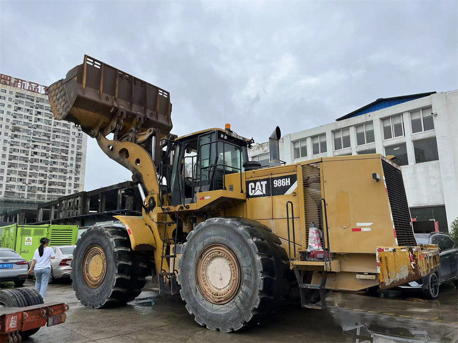 Màu gốc CAT 986H Loader bánh trước Động cơ mạnh mẽ C15