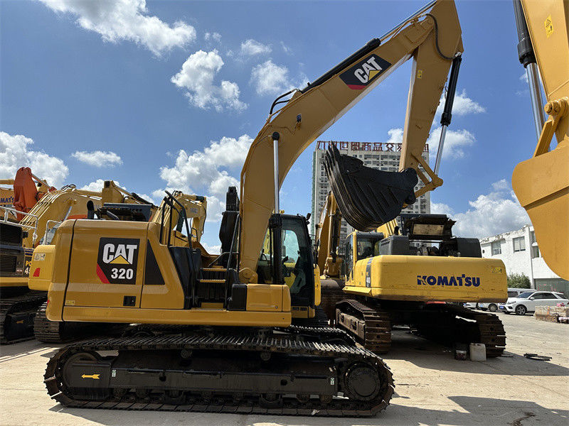 Sử dụng CAT 320 Excavator 6 xi lanh C7.1 động cơ cũ Caterpillar 320 đào