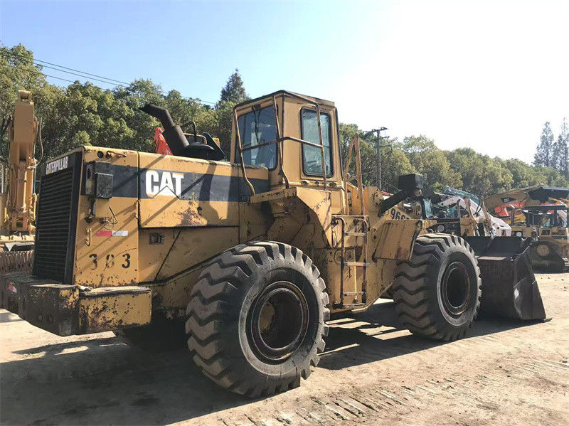 Sơn gốc sử dụng CAT 966F Loader bánh xe cũ Caterpillar CAT 966 Loader phía trước