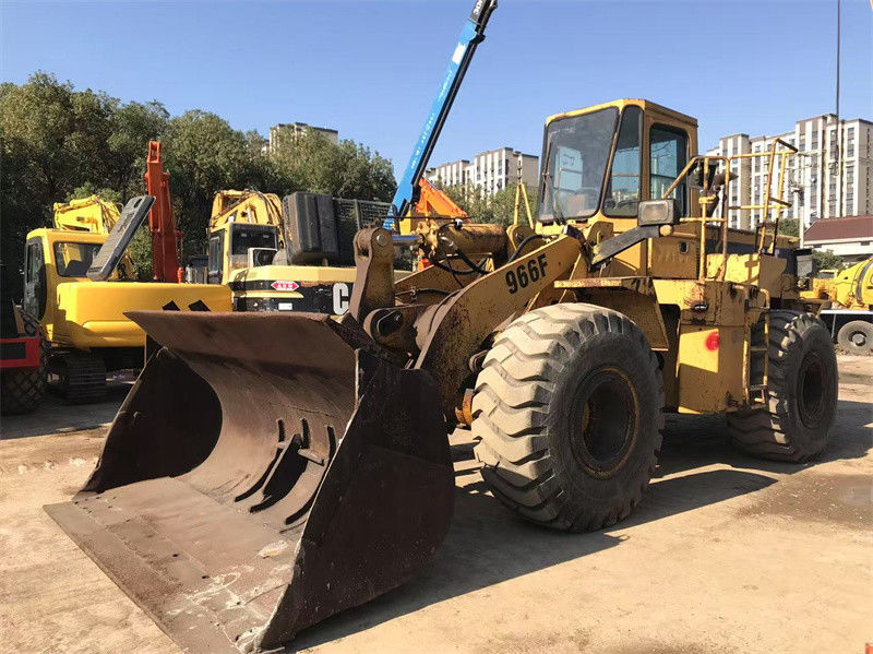 Sơn gốc sử dụng CAT 966F Loader bánh xe cũ Caterpillar CAT 966 Loader phía trước