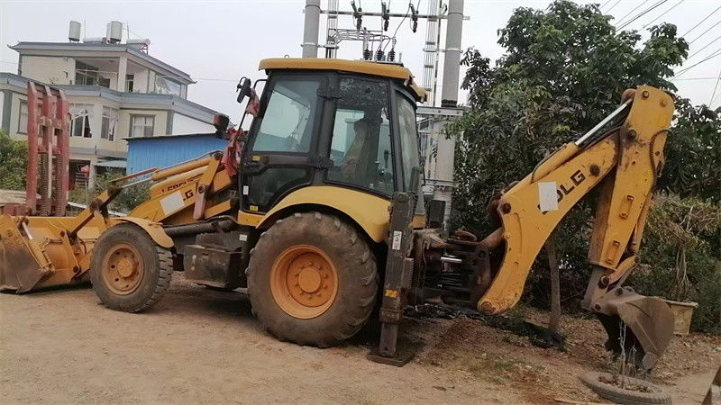 Nguồn gốc SDLG B877 sử dụng Loader Backhoe với xô chia tay thứ hai SDLG Wheel Backhoe Loader
