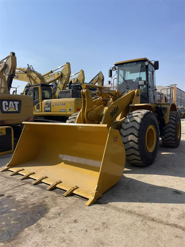 Máy tải bánh xe CAT 966H cũ với động cơ Weichai 23698kgs Trọng lượng hoạt động và dung lượng xô 4,0m3
