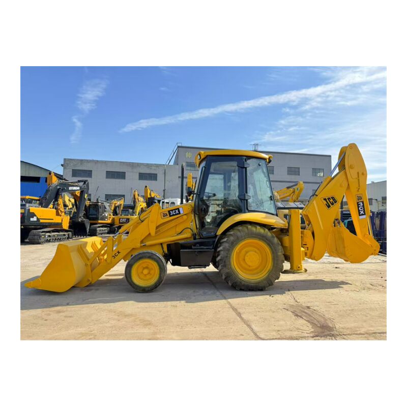 Máy xúc lật đào bánh lốp JCB 3CX đã qua sử dụng với dung tích gầu 1.1m3, công suất 81kw và bảo hành một năm