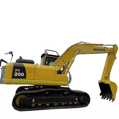 Pc200-8 Crawler Máy đào Komatsu đã qua sử dụng 20 tấn màu vàng