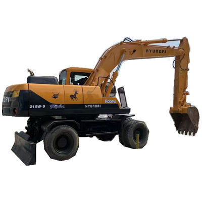 R210W 9 Trang web giới hạn máy đào bánh lốp Hyundai Trọng lượng vận hành hạng nặng 22 tấn
