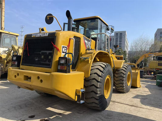 Máy tải bánh xe CAT 966H cũ với động cơ Weichai 23698kgs Trọng lượng hoạt động và dung lượng xô 4,0m3
